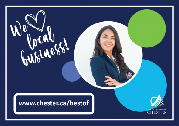 Best Of promo "We love local businesses" and chester.ca/bestof